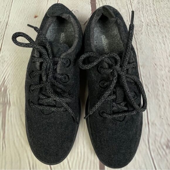 ALLBIRDS Wool Runners women's dark grey comfortable flexible sneaker shoe, sz 9 - Picture 6 of 11